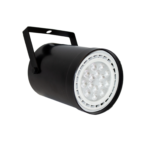 Spot para lampara gu10 ar111 pvc negro